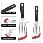 Premium Fish Spatula Turner Set of 2 - Perfect for Nonstick Cookware - Image 3