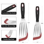 Premium Fish Spatula Turner Set of 2 - Perfect for Nonstick Cookware - Image 3