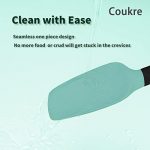 Five-Piece Silicone Spatula Set in Aqua Green and Black - Image 5