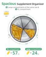 Versatile Large Pill and Supplement Organizer with Anti-Mixing Feature - Image 2