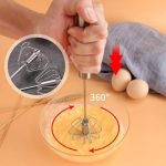 "Effortless Semi-Automatic Stainless Steel Whisk - Master of Mixes" - Image 2