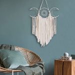 Bohemian Triple Moon Goddess Dream Catcher Wall Hanging - Image 2