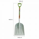 Versatile 46-Inch Poly Scoop with Durable Hardwood Handle and Ergonomic D-Grip - Image 3