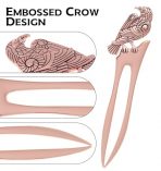 Antique Rose Gold Raven Hair Forks (2pcs Set) - Image 3