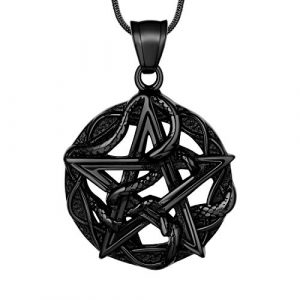 Mystical Pentagram Pendant Necklace in Stainless Steel