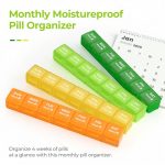 Moistureproof Monthly Pill Organizer with Removable Weekly Rows - Image 2