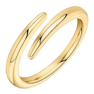 Elegant 14K Gold Plated Twist Eternity Band for Women