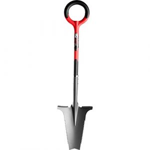 Root Slayer Garden Shovel in Vibrant Red