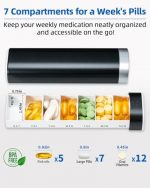 Compact Weekly Pill Organizer with Secure Locks - Image 2
