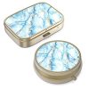 2pcs-white Blue Marble
