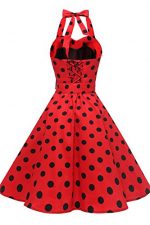 Classic Polka Dot Halter Swing Dress - Image 2
