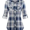 Upgrade Thicken Fabric-blue Plaid