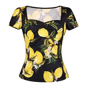 Women's Vintage-Inspired Square Neck Blouse
