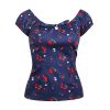 Floral Navy Cherry