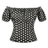 17-black Polka Dot