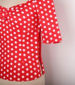 Vintage Charm Women's 1950s-Inspired Top with Sweetheart Neckline - Image 6