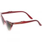 Glamorous 50s Vintage Cat Eye Sunglasses with Rhinestone Detailing - Image 4