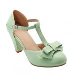Retro Rockabilly Chunky Heel T-Strap Pumps - Image 2