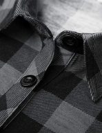 Versatile Plaid Shirt with Roll-Up Sleeves for Women - Image 4