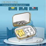 Compact and Chic Retro Pill Box with Mirror - Image 4
