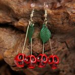 Handcrafted Spooky Skull Cherry Earrings - Image 7