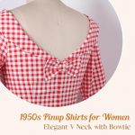 Elegant Retro-Inspired Women's Blouse with Bow Tie Accent - Image 4