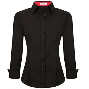 Women's Stretchable Long Sleeve Button Down Shirt
