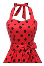 Classic Polka Dot Halter Swing Dress - Image 5