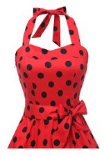 Classic Polka Dot Halter Swing Dress - Image 5