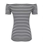 Chic Striped Off-the-Shoulder Women's Top - Image 4