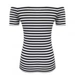 Chic Striped Off-the-Shoulder Women's Top - Image 4