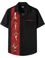 Men's 50s Rockabilly Bowling Shirts with Beach Aloha Style