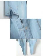 Chic Denim Crop Top with Tie-Knot Detail - Image 6