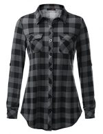 Versatile Plaid Shirt with Roll-Up Sleeves for Women - Image 2