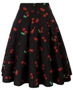 Elegant High Waist A-Line Midi Skirt with Pockets - Image 2