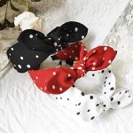 Charming 3-Pack Polka Dot Bow Headbands with Removable Rabbit Ears - Image 4