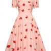 Pink-strawberry Print