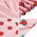 Vintage-Inspired Women's Polka Dot Floral Cocktail Dress with Belt - Image 5