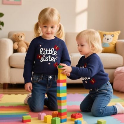 "Charming Sibling Knit Sweaters for Toddlers and Babies" - Image 2