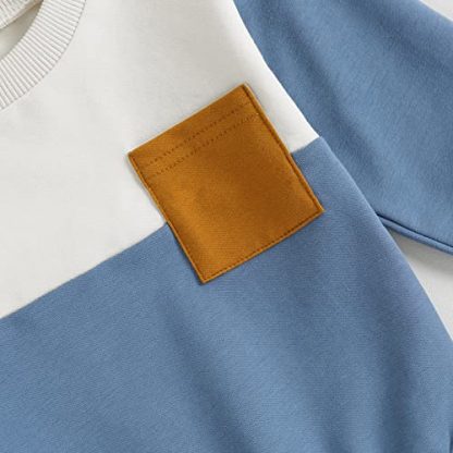 Toddler Boy's Chic Color Block Outfit for All Seasons - Image 6