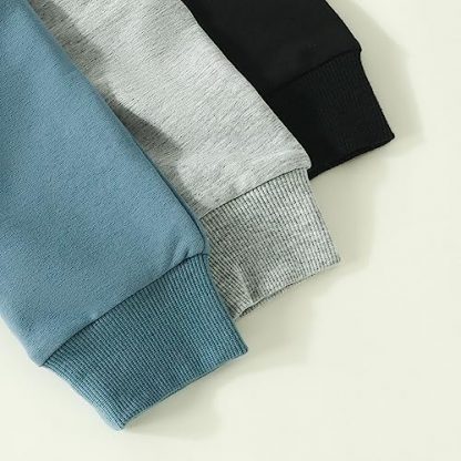 Comfy & Stylish 3-Pack Toddler Sweatpants in Solid Colors - Image 6