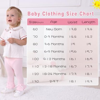 Adorable Ribbed Flare Leggings for Infant and Toddler Girls, Pack of 5 - Image 6