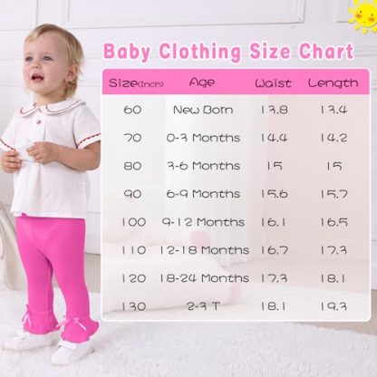Chic Bow-Tied Bell Bottom Baby Leggings - 5 Pack - Image 6