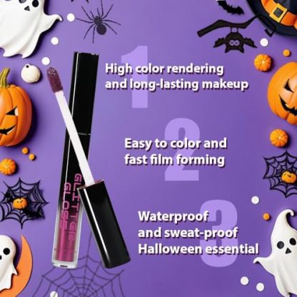 Dark Purple Metallic Glitter Lipstick: Long-Lasting, Waterproof, and Vegan Friendly - Image 4