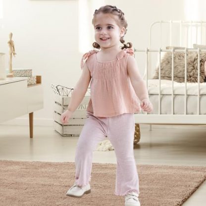 Adorable 3-Pack Baby Girl Flare Pants - Image 3