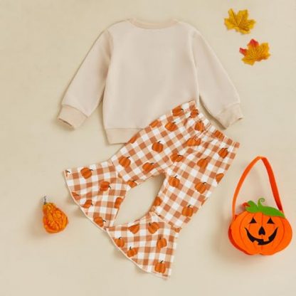 Toddler Girl's Autumnal Halloween-Themed Outfit Set - Image 3