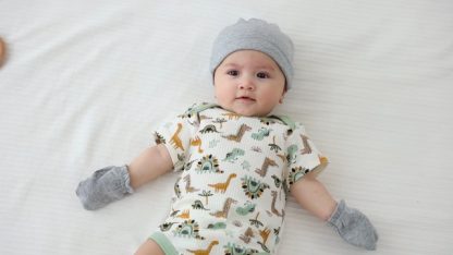 Comfortable Cotton Bodysuit Set for Newborns, Short-Sleeve, 5-Pack - Image 6
