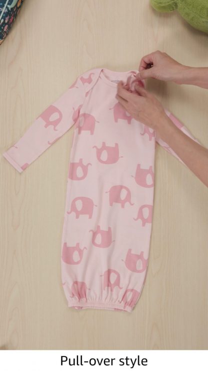 Versatile 3-Pack Baby Girl Cotton Sleeper Gowns - Image 7