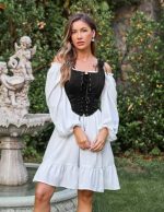 "Scarlet Enchantment: Vintage-Inspired Overbust Corset Bustier Top" - Image 4