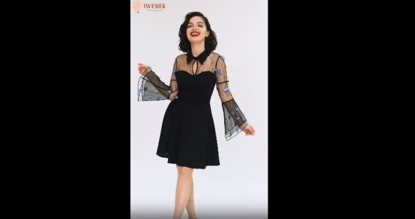 Classic Polka Dot Retro Swing Dress for Women - Image 7